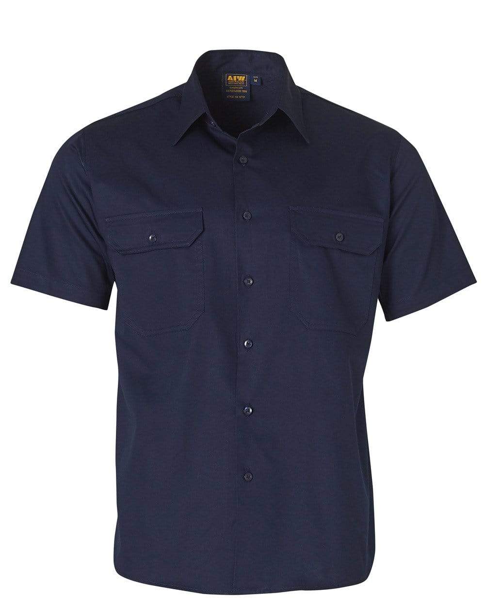 Australian Industrial Wear Work Wear Navy / S COTTON work shirt WT01